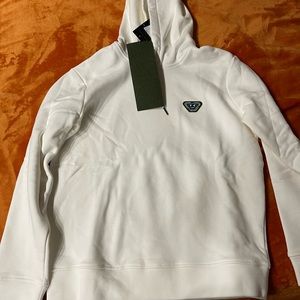 Emporio Armani logo patch hoodie